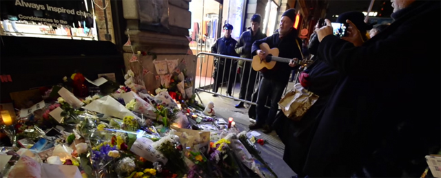 David Bowie tribute outside his New York Apartment featuring Glen Hansard