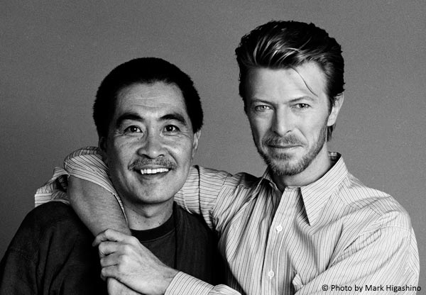 鋤田正義with David Bowie ©Photo by Mark Higashino