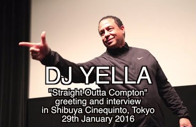 N.W.A.のDJ Yellaが映画「ストレイト・アウタ・コンプトン」の舞台挨拶in渋谷シネクイント