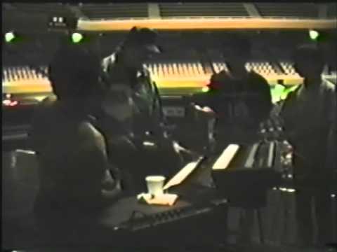 Deep Purple's Jon Lord at soundcheck at the Tokyo Budokan 1991