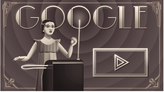 Googleロゴ クララ・ロックモア生誕105周年