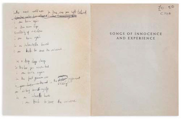 Radiohead “Airbag”- handwritten lyrics