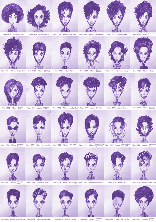 Prince’s Hair Styles From 1978 To 2013