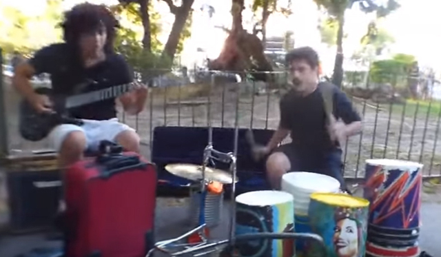 Street Musicians Make Metal Music with Buckets