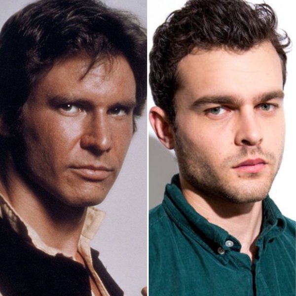 Harrison Ford and Alden Ehrenreich