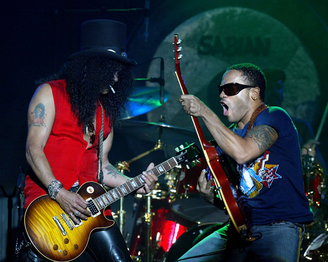 Slash and Lenny Kravitz