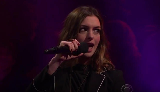 Drop the Mic w/ Anne Hathaway - The Late Late Show with James Corden