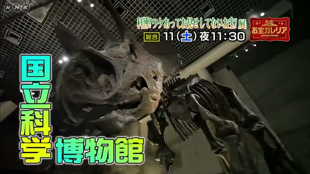 NHK総合『発掘！お宝ガレリア「科博！ワケあってお見せしてないお宝！展」