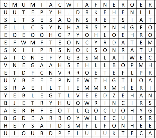 Pure McCartney Wordsearch