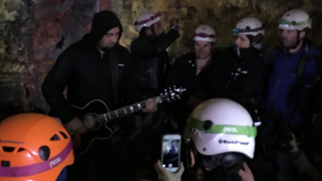 Deftones singer Chino Moreno plays a gig in a volcano in Iceland