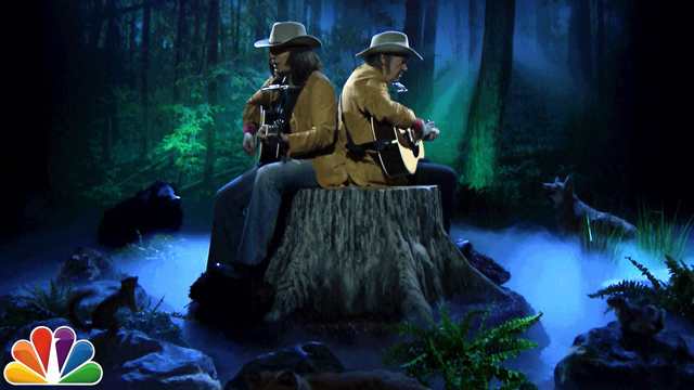 Two Neil Youngs on a Tree Stump - The Tonight Show Starring Jimmy Fallon