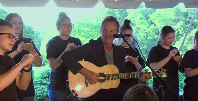 Sting LIVE at Mill Neck Manor School for the Deaf