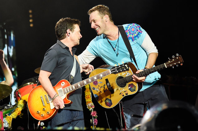 Coldplay and Michael J. Fox