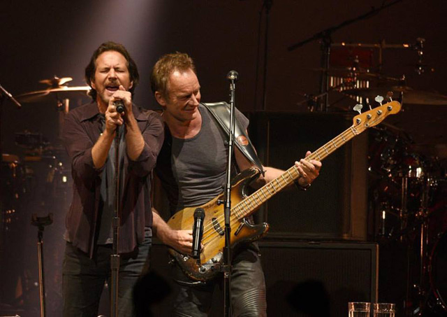 Sting and Eddie Vedder