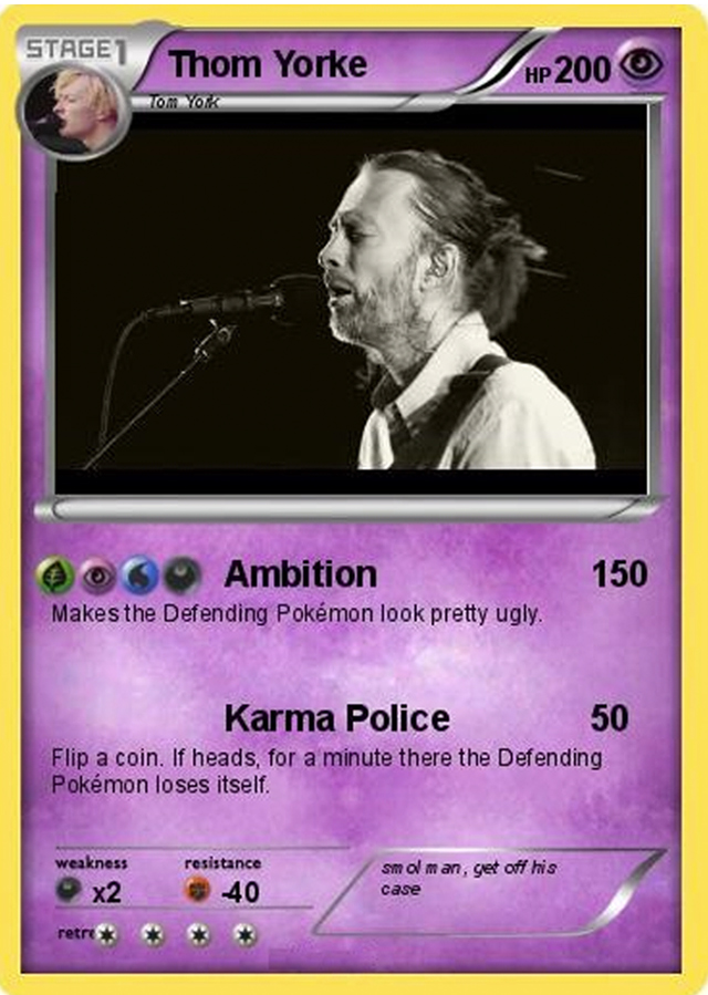 Thom Yorke Pokemon card