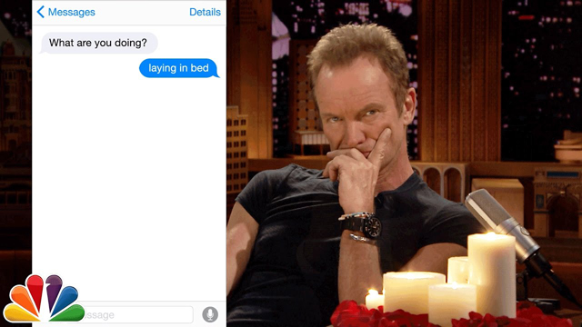 First Textual Experience with Sting - The Tonight Show Starring Jimmy Fallon