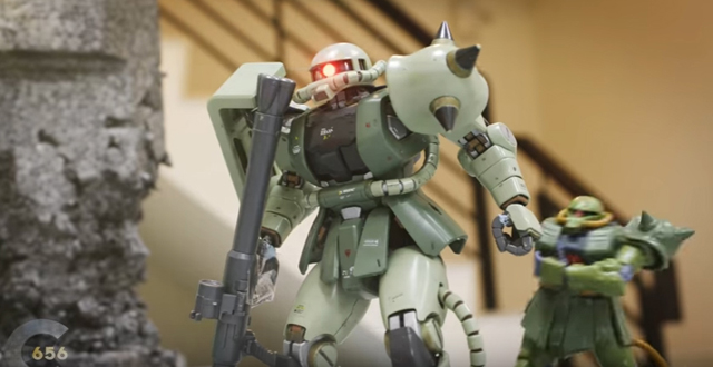 counter656 - 乐聚Aelos ROBOT Stop motion - Zaku's Army fight