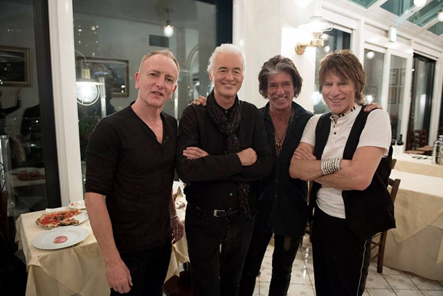 Phil Collen, Jimmy Page, Joe Perry and Jeff Beck - Photo: Ross Halfin Photography / TeamRock.com