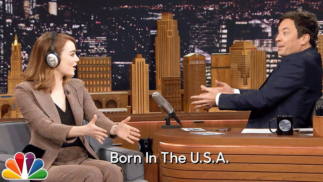 The Tonight Show Starring Jimmy Fallon - Singing Whisper Challenge with Emma Stone