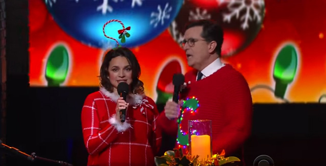 Norah Jones And Stephen Colbert