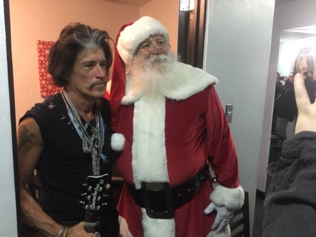 Joe Perry and Santa Claus