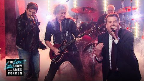 Front Man Battle w/ Queen + Adam Lambert - The Late Late Show with James Corden