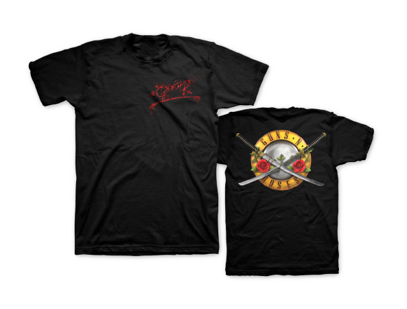 Guns N' Roses Samurai Bullet Back Tee【Tシャツ】【黒】