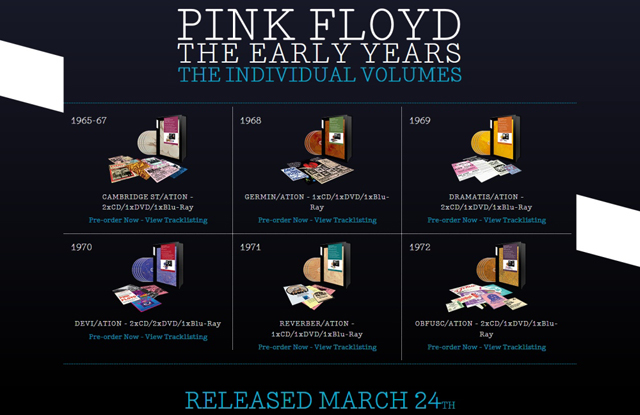 Pink Floyd / The Early Years, 1965-1972: The Individual Volumes