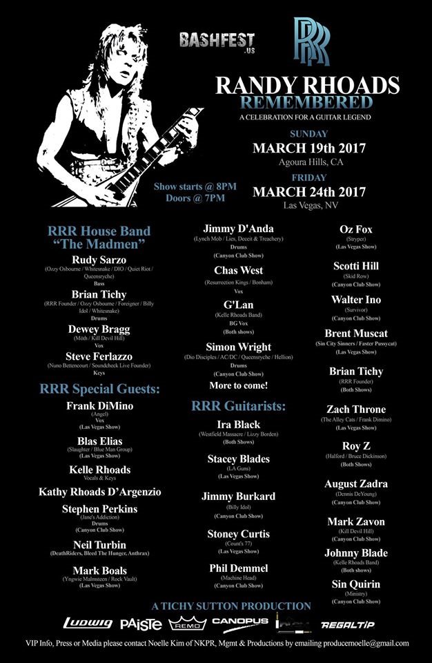 Randy Rhoads Remembered: A Celebration For A Guitar Legend 2017