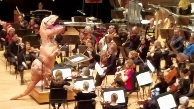 T-Rex conducting The Colorado Symphony
