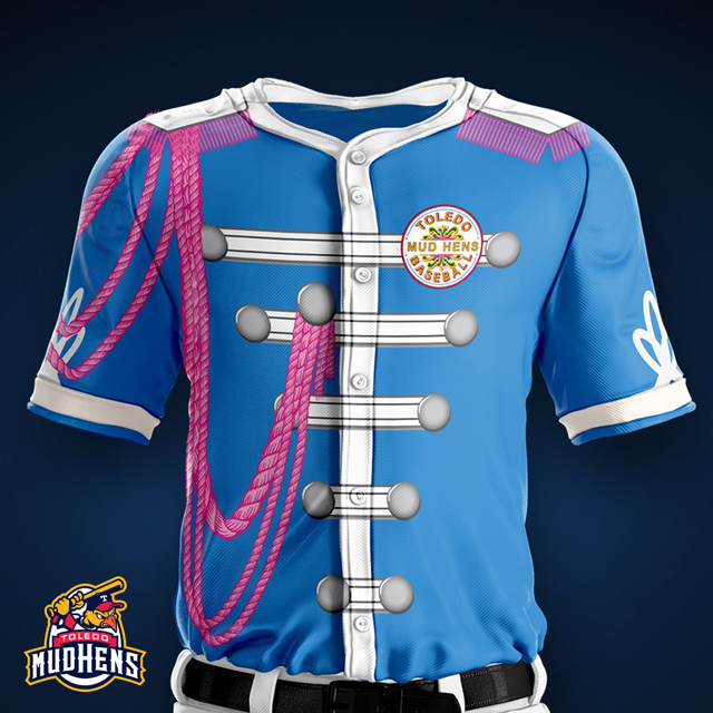 Toledo Mud Hens - Sgt. Pepper's-themed jersey