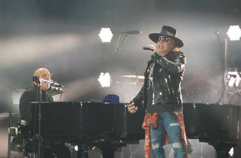Billy Joel with Axl Rose