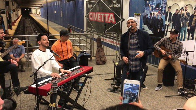 Linkin Park - live NYC Grand Central Station