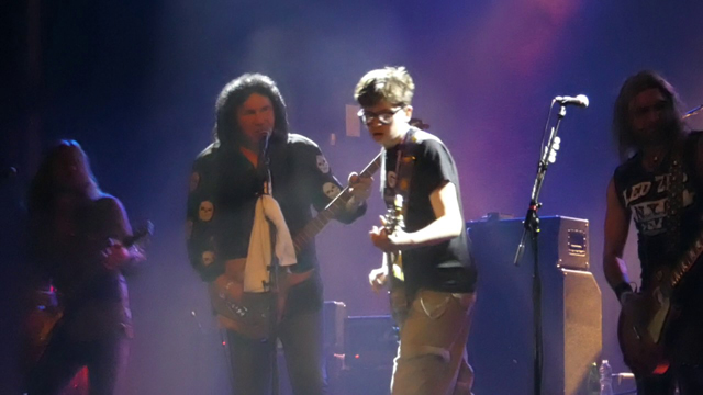 Young Fan Plays Guitar Onstage - Gene Simmons & His Band