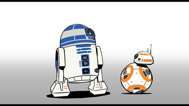 スター・ウォーズ』 R2-D2とBB-8が出演するミニ・アニメーション映像を 
