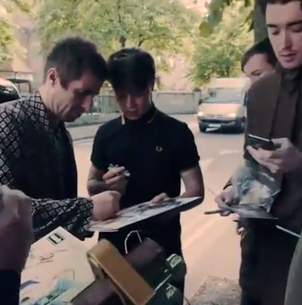 Liam Gallagher meets some young fans in Dublin