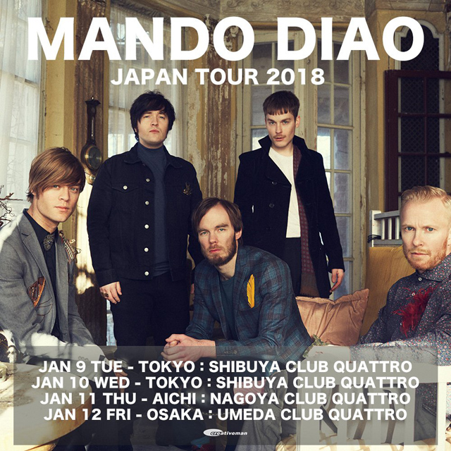 MANDO DIAO JAPAN TOUR 2018