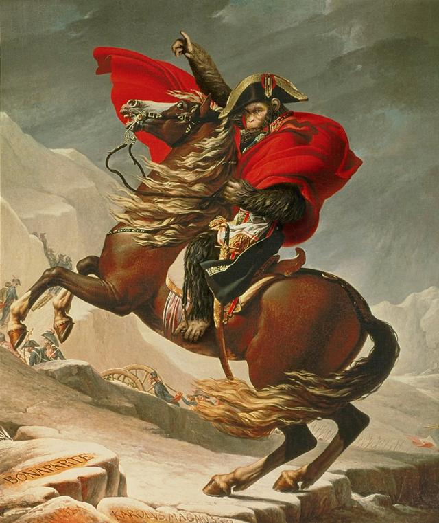 『猿の惑星』の名画コラボ・ビジュアルより