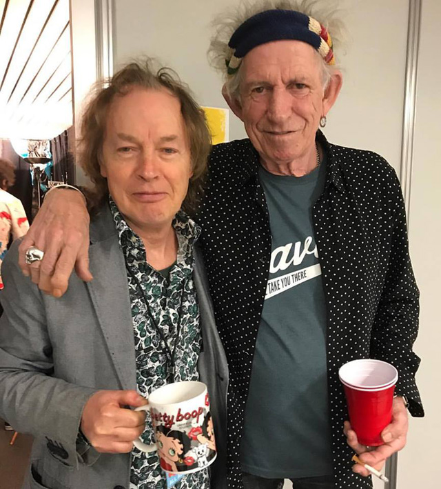 Keith Richards and Angus Young