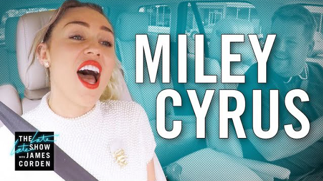 Miley Cyrus Carpool Karaoke - The Late Late Show with James Corden