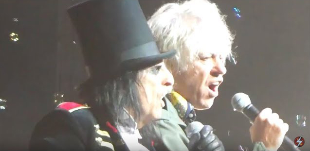 Alice Cooper with Bob Geldof