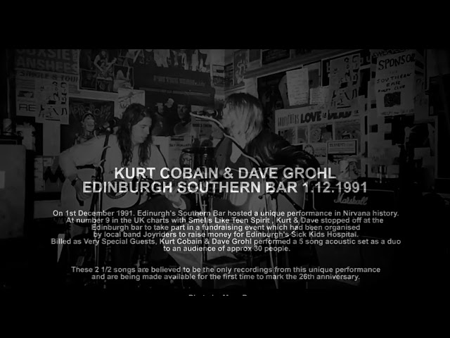 Kurt Cobain & Dave Grohl (Nirvana). Edinburgh Southern Bar 1991