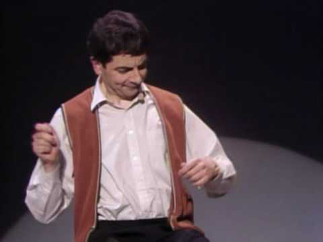 Rowan Atkinson Live - Funny invisible drum