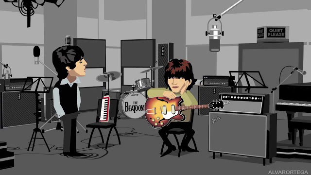 ビートルズのファンメイド アニメ The Beatoons Taxman のレコーディングをモチーフとした新作アニメを公開 Amass