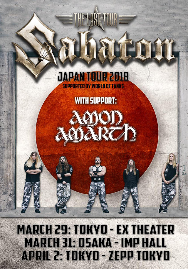 SABATON JAPAN TOUR 2018