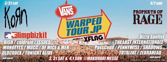 Vans Warped Tour Japan 2018 presented by XFLAG