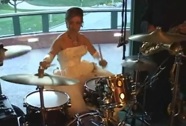 Bride Delivers Drum Solo At Her Own Wedding