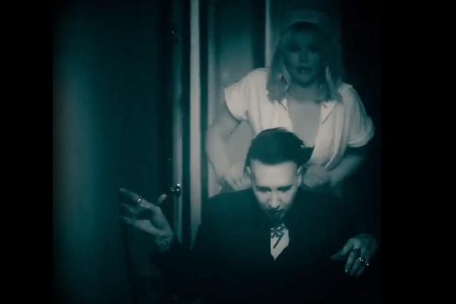 Marilyn Manson and Courtney Love Tease / Tattooed in Reverse Video