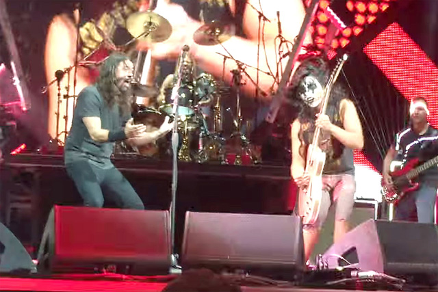 Foo Fighters With KISS Guy