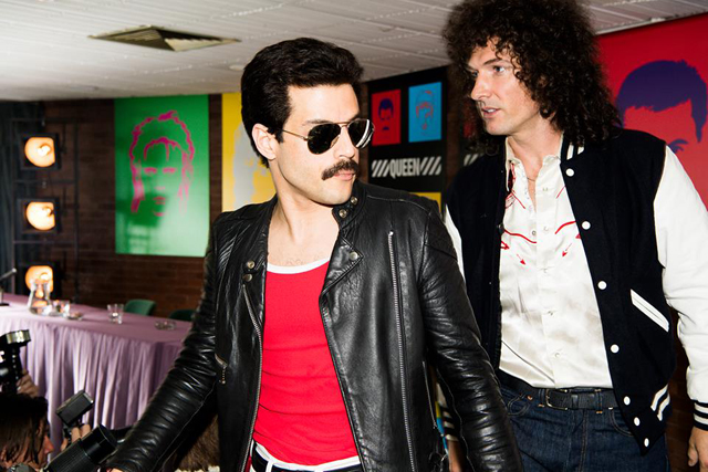 Rami Malek (Freddie Mercury) and Gwilym Lee (Brian May) star in Twentieth Century Fox’s BOHEMIAN RHAPSODY. Photo Credit: Alex Bailey.